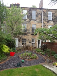 Backyard of the apartment. Where I got to spend Tuesday afternoon on the phone