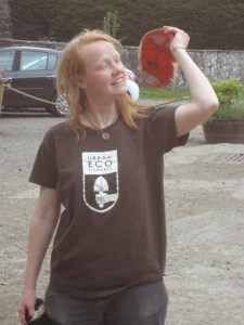 Lucy Anderslowe in her  favorite Urban Eco Steward Shirt