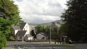 around the corner from the pub 