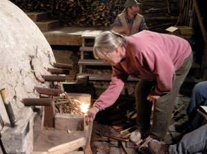 Let the festivities begin!  A little tiny fire in front of the intake ports.