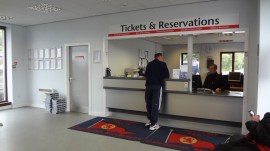 Watching other people buy tickets for the ferry