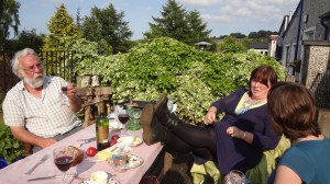 enjoying Tom and Mary's dinner